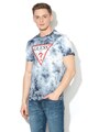 GUESS JEANS Batikolt mintás slim fit póló férfi