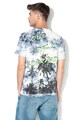 GUESS JEANS Tricou slim fit cu model tie dye si cravata Barbati