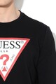 GUESS JEANS Bluza sport cu decolteu la baza gatului si logo M92Q08 Barbati