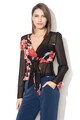 GUESS JEANS Bluza vaporoasa transparenta cu model floral Femei