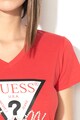 GUESS JEANS Tricou cu imprimeu si decolteu in V Femei