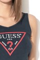 GUESS JEANS Рипсен топ с изрязан гръб и лого Жени