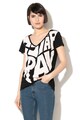 G-Star RAW Tricou cu decolteu in V si imprimeu logo Femei