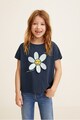 Mango Tricou cu aplicatie decorativa Window Fete