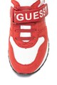 GUESS Nyersbőr hatású sneakers cipő kontrasztos logóval Lány