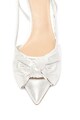 GUESS Pantofi slingback de piele intoarsa cu varf ascutit si funda Femei