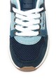 Pepe Jeans London Pantofi sport de piele intoarsa si denim David Fete