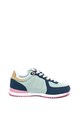 Pepe Jeans London Pantofi sport din piele ecologica si material textil, cu aplicatii Sydney Fete