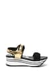 Pepe Jeans London Sandale wedge cu velcro Fuji Femei