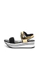 Pepe Jeans London Sandale wedge cu velcro Fuji Femei