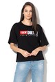 Diesel Tricou cu logo brodat si maneci cazute Jacky Femei