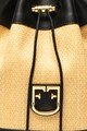 Furla Corona vödörtáska szalma és bőr részletekkel női