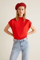 Mango Tricou din amestec de modal, cu decolteu la baza gatului Lima Femei