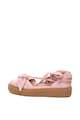 Puma Fenty x Puma Sandale wedge de piele cu detaliu funda Femei