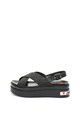 Love Moschino Sandale flatform cu barete incrucisate stralucitoare Femei