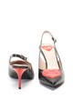 Love Moschino Кожени обувки с отворена пета и лого Жени