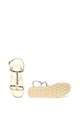 Love Moschino Sandale cu barete multiple si aspect metalizat Femei