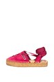 Love Moschino Espadrile de piele intoarsa cu prindere cu snururi Femei