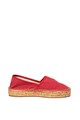 Love Moschino Espadrile slip-on din material textil cu aplicatii in forma de inima Femei