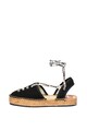 Love Moschino Sandale tip espadrile cu sireturi cu logo Femei