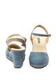 Big Star Sandale wedge tip espadrile, de piele intoarsa ecologica Femei