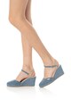 Big Star Sandale wedge tip espadrile, de piele intoarsa ecologica Femei