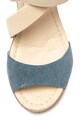 Big Star Sandale wedge de piele intoarsa, cu aspect stralucitor Femei