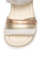 Geox Sandale de piele si piele ecologica, cu velcro Alul Fete