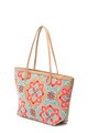 DESIGUAL Geanta shopper de piele ecologica, cu broderie cu model arabesque Femei