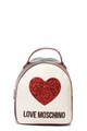 Love Moschino Rucsac de piele ecologica cu inima stralucitoare Femei