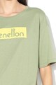 United Colors of Benetton Tricou din amestec de modal cu imprimeu logo Femei