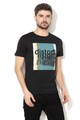 Selected Homme Tricou din bumbac organic, cu imprimeu grafic si text Barbati