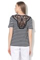 JdY Noma csíkos póló horgolt csipkés részlettel a hátoldalán női