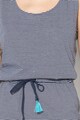 ESPRIT Bodywear Rochie de plaja, cu model in dungi si snur pentru ajustare Blanca Femei