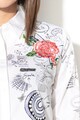 DESIGUAL Davinia póló grafikai és szöveges mintával női