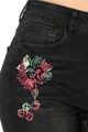 DESIGUAL Atenas skinny farmernadrág virágos rátétekkel női