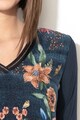 DESIGUAL Bluza cu decolteu in V si model floral Nez Femei