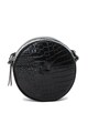 Pieces Geanta crossbody rotunda de piele Binga Femei