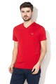 Lacoste Tricou din bumbac cu decolteu in V Barbati