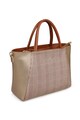 Laura Ashley Geanta shopper de piele ecologica, cu insertie houndstooth Femei