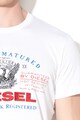 Diesel Tricou cu imprimeu grafic si broderie logo Logys Barbati