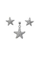 Rankine-Silver Set de cercei in forma de stea si pandantiv din argint, cu cristale Femei