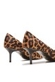 VIOLETA BY MANGO Pantofi de piele cu par scurt, cu animal print Fitoi Femei