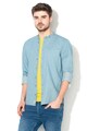 BLEND Camasa slim fit din chambray, cu guler Mao Barbati