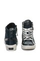 Diesel Pantofi sport mid-hi de piele intoarsa si piele String Plus Barbati