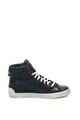 Diesel Pantofi sport mid-hi de piele intoarsa si piele String Plus Barbati