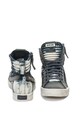 Diesel Pantofi sport mid-hi din denim si piele String Barbati