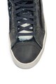 Diesel Pantofi sport mid-hi din denim si piele String Barbati