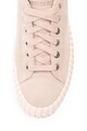 Diesel Pantofi sport de piele intoarsa cu talpa flatform texturata Exposure Femei