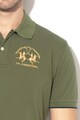 LA MARTINA Tricou polo din material pique cu broderie logo Barbati